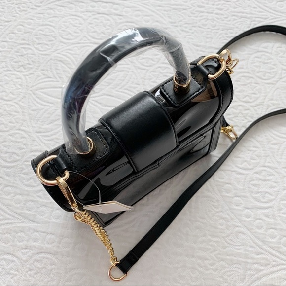 Anthropologie Clear Buckle Top Handle Bag - Picture 5 of 8